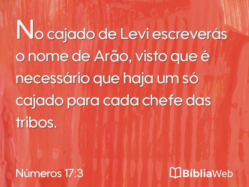 Números 17:3 em imagem para compartilhar