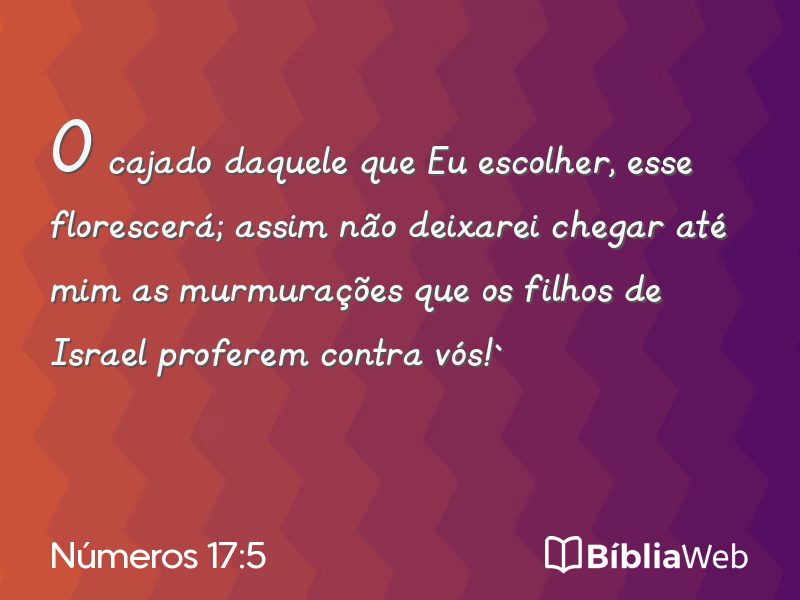 Números 17:5 em imagem para compartilhar