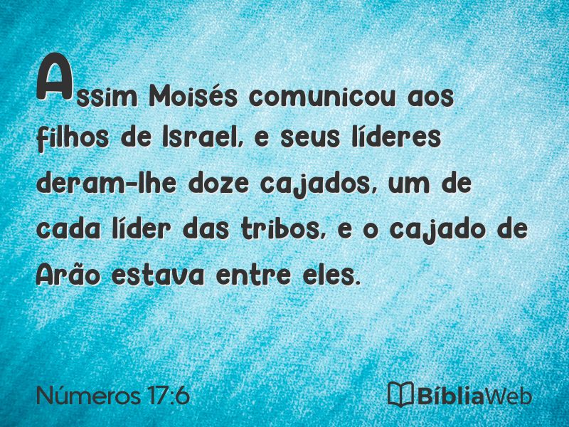 Números 17:6 em imagem para compartilhar