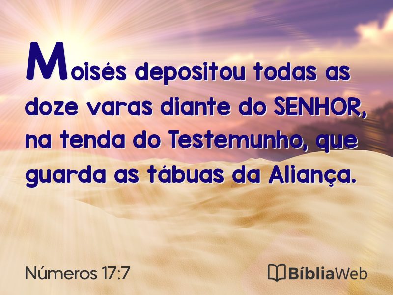 Números 17:7 em imagem para compartilhar