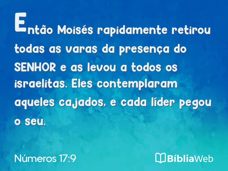 Números 17:9 em imagem para compartilhar