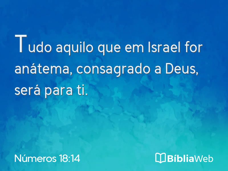 Números 18:14 em imagem para compartilhar