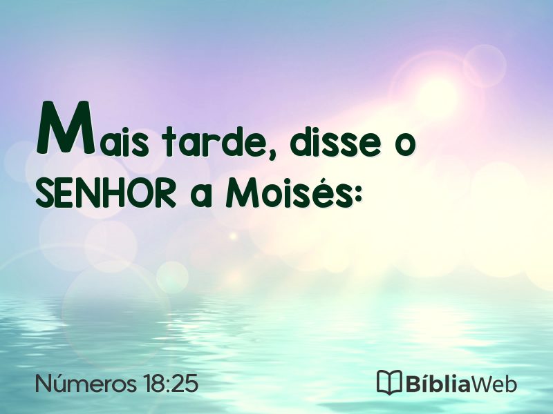 Números 18:25 em imagem para compartilhar