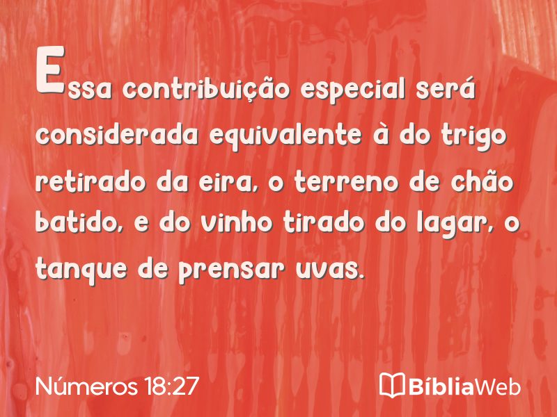 Números 18:27 em imagem para compartilhar