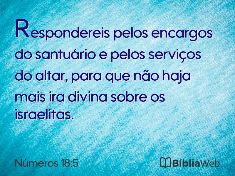 Números 18:5 em imagem para compartilhar