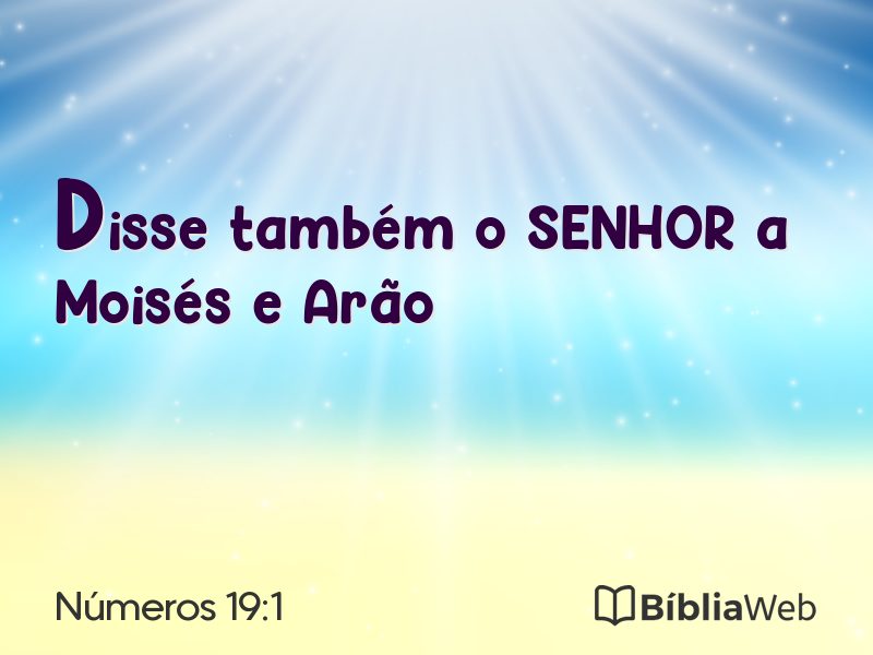 Números 19:1 em imagem para compartilhar