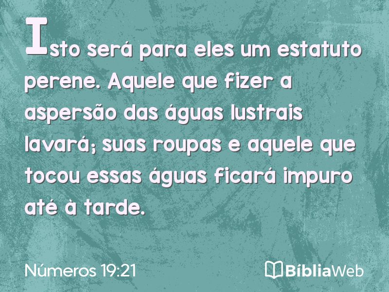 Números 19:21 em imagem para compartilhar