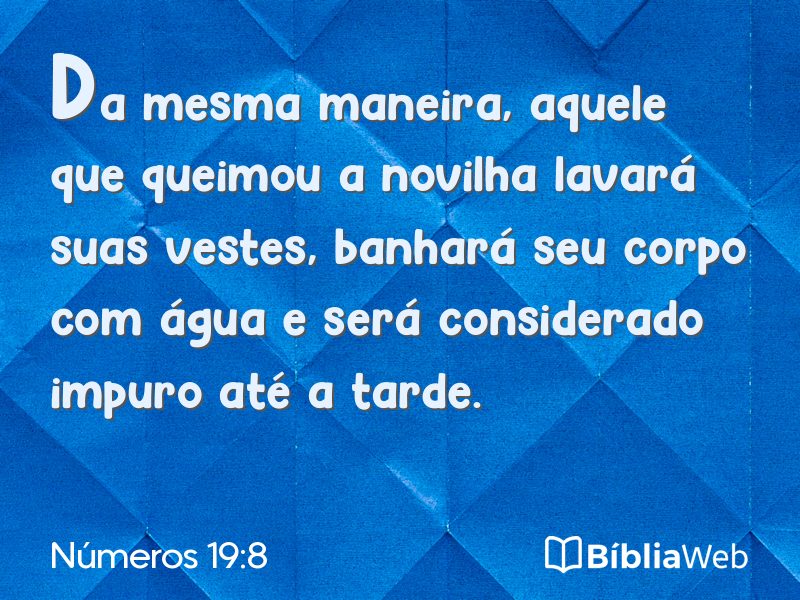 Números 19:8 em imagem para compartilhar
