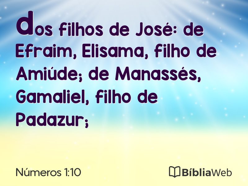 Números 1:10 em imagem para compartilhar