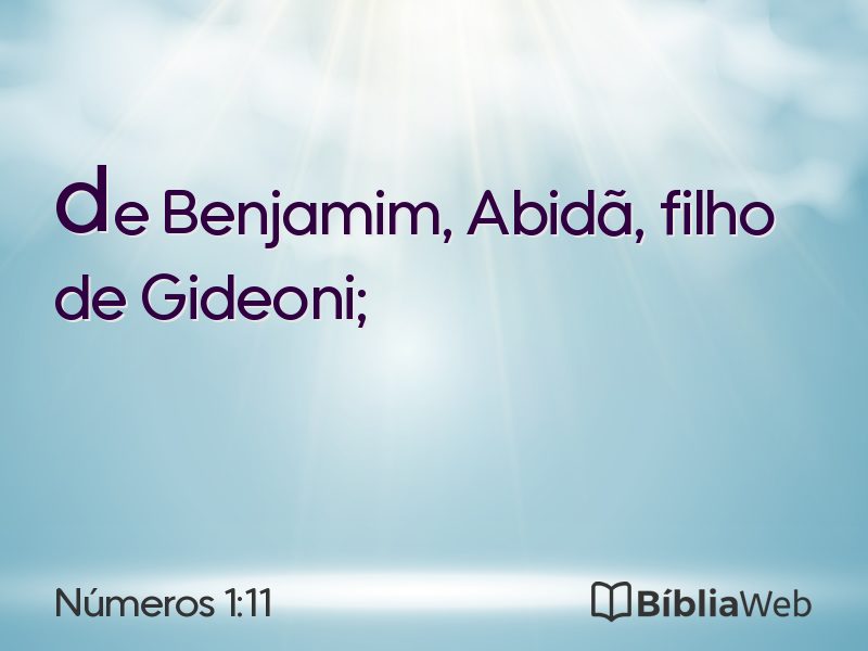 Números 1:11 em imagem para compartilhar