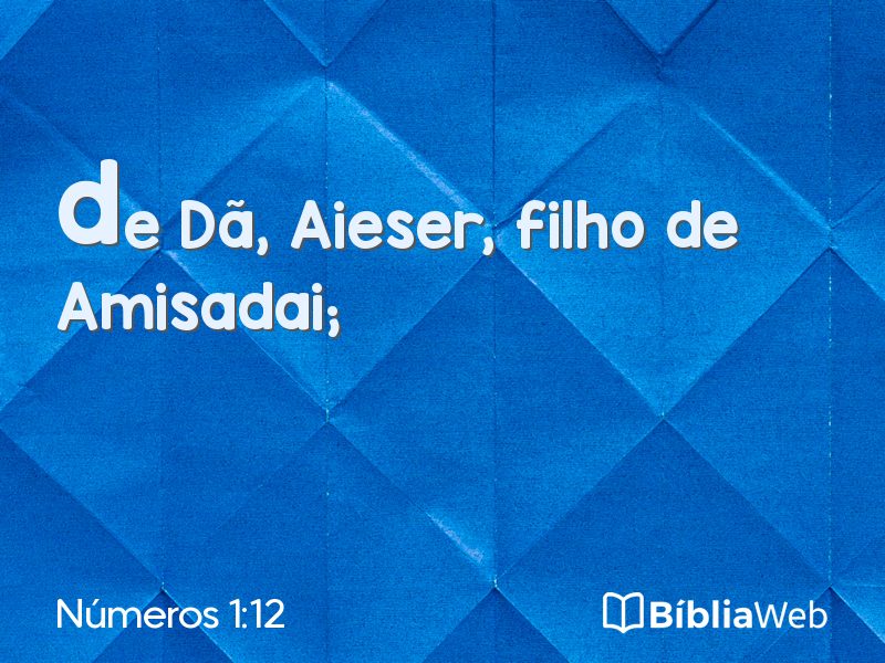 Números 1:12 em imagem para compartilhar
