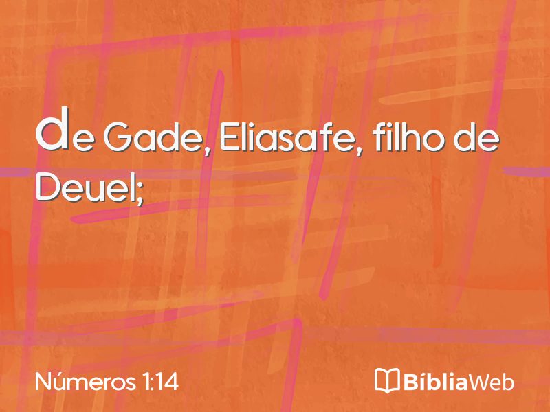 Números 1:14 em imagem para compartilhar