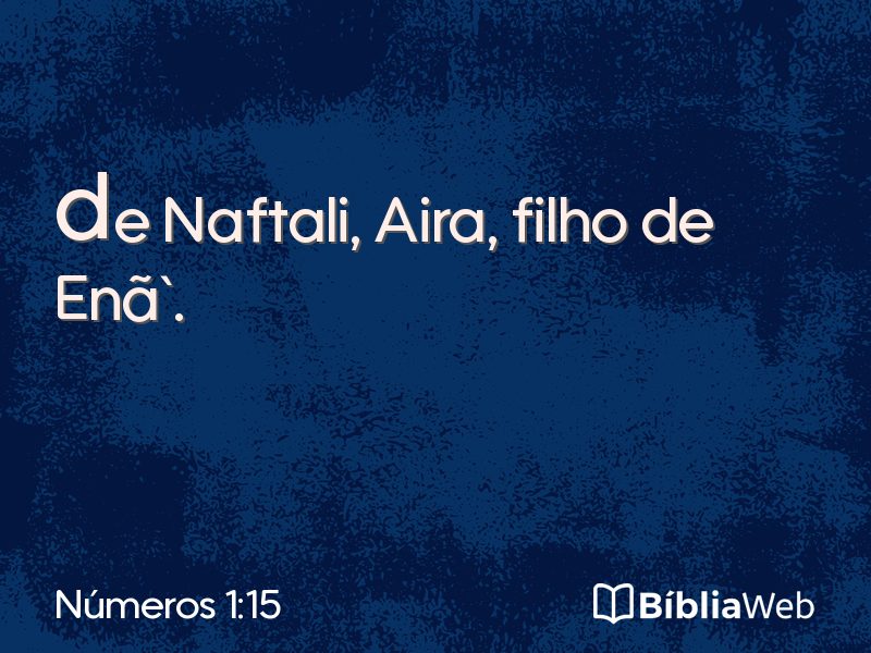 Números 1:15 em imagem para compartilhar