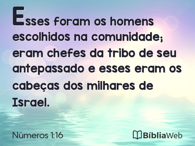 Números 1:16 em imagem para compartilhar