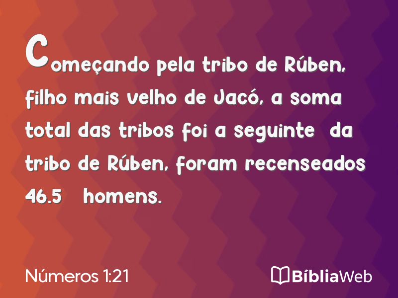 Números 1:21 em imagem para compartilhar
