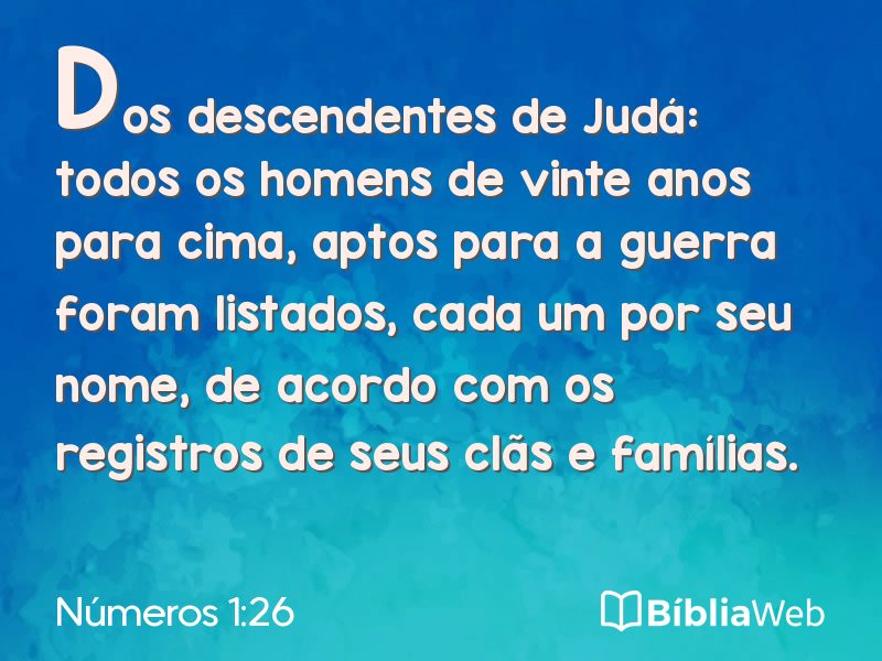 Números 1:26 em imagem para compartilhar