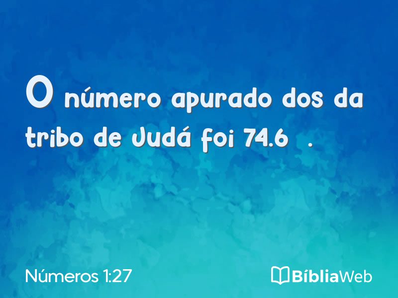 Números 1:27 em imagem para compartilhar