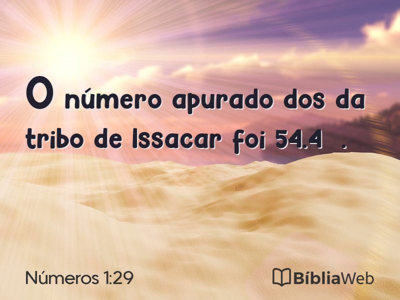 Números 1:29 em imagem para compartilhar