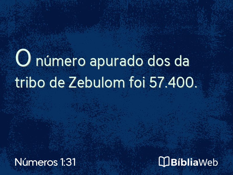 Números 1:31 em imagem para compartilhar