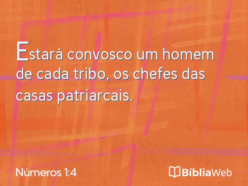 Números 1:4 em imagem para compartilhar