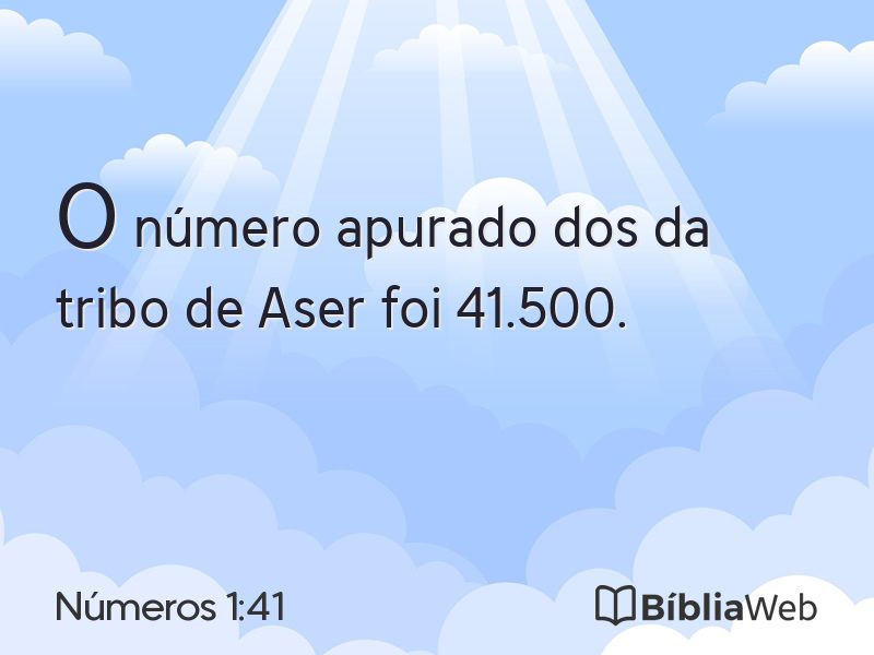 Números 1:41 em imagem para compartilhar