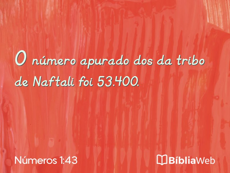 Números 1:43 em imagem para compartilhar