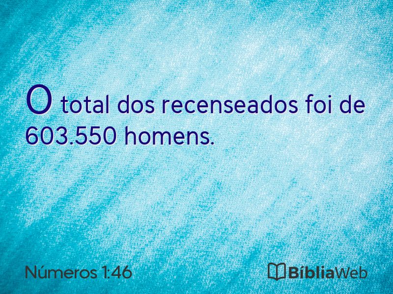 Números 1:46 em imagem para compartilhar