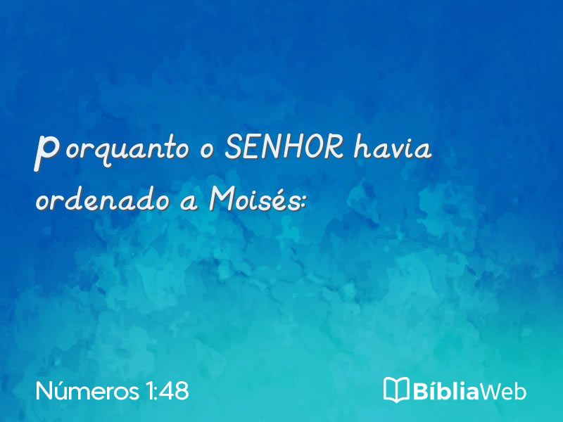 Números 1:48 em imagem para compartilhar