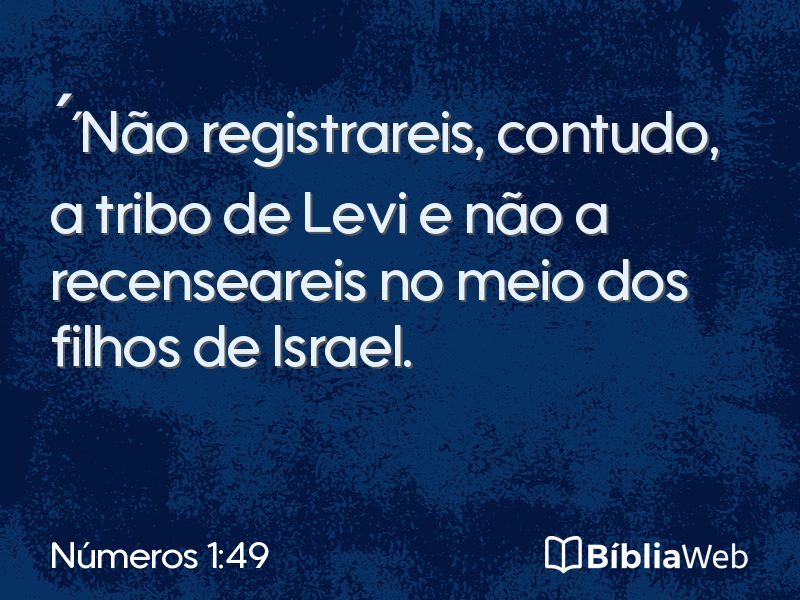 Números 1:49 em imagem para compartilhar