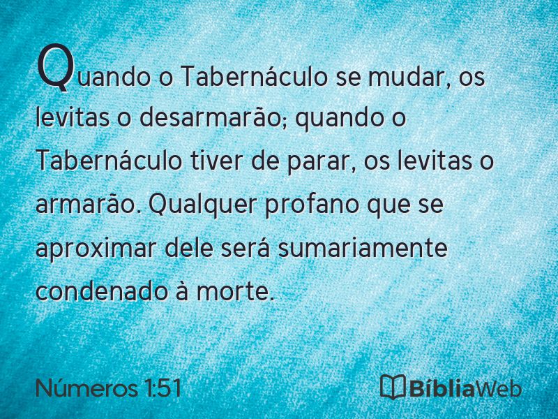 Números 1:51 em imagem para compartilhar