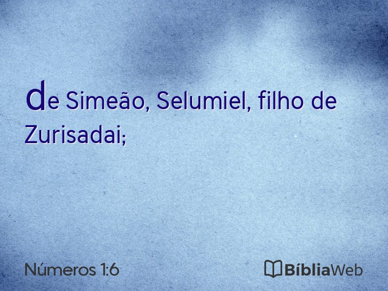 Números 1:6 em imagem para compartilhar