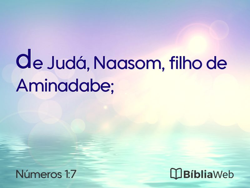 Números 1:7 em imagem para compartilhar