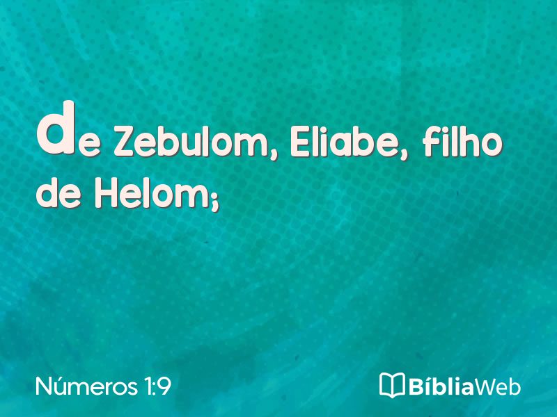 Números 1:9 em imagem para compartilhar