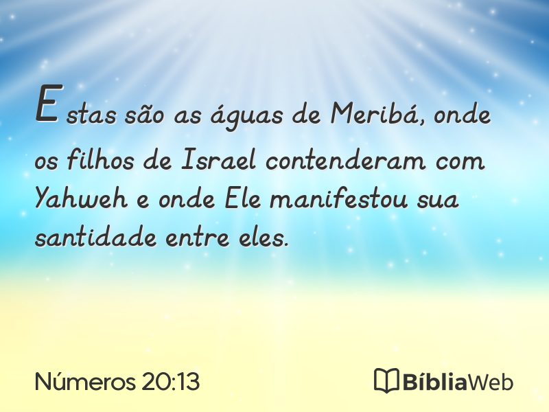 Números 20:13 em imagem para compartilhar