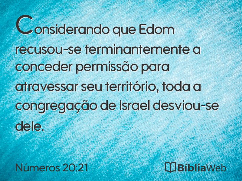 Números 20:21 em imagem para compartilhar