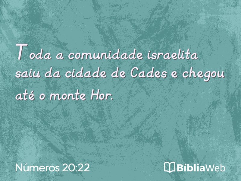 Números 20:22 em imagem para compartilhar