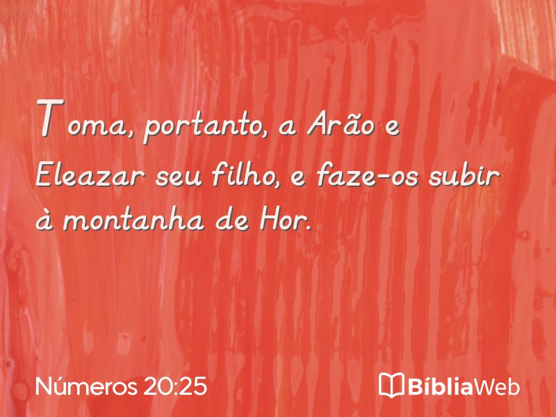 Números 20:25 em imagem para compartilhar