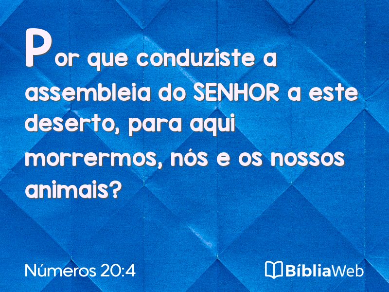 Números 20:4 em imagem para compartilhar