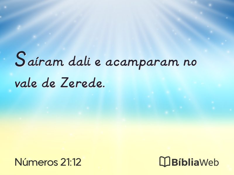 Números 21:12 em imagem para compartilhar