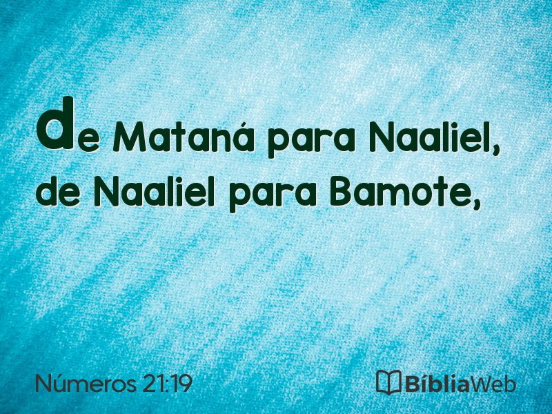 Números 21:19 em imagem para compartilhar