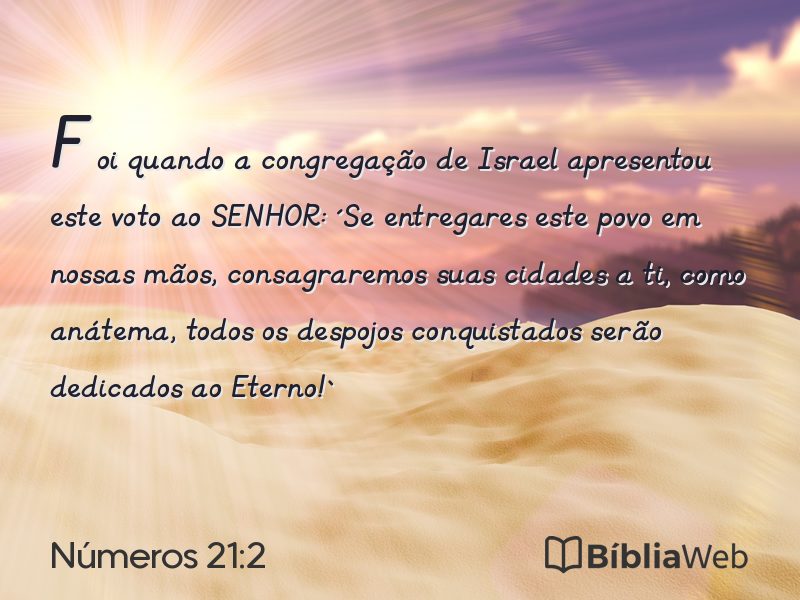Números 21:2 em imagem para compartilhar