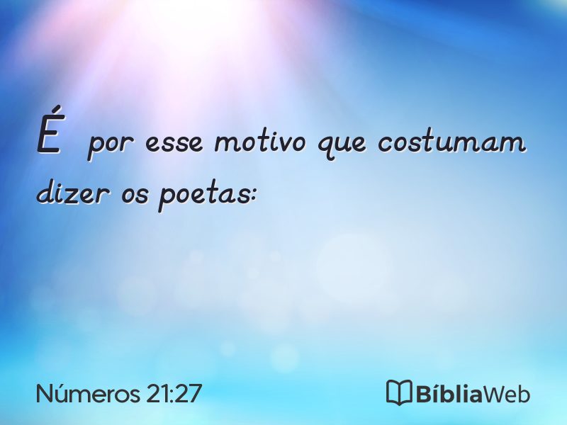 Números 21:27 em imagem para compartilhar