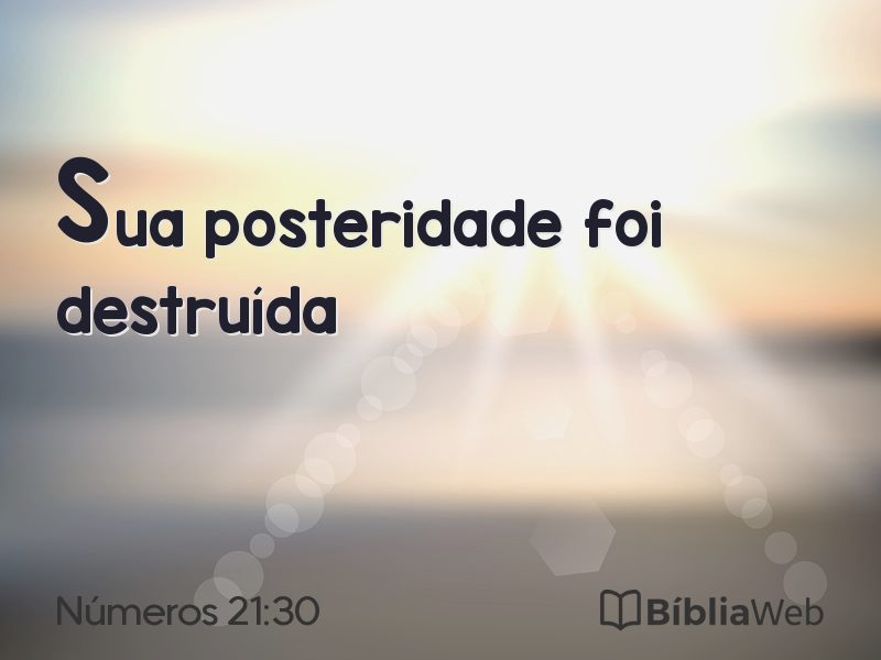 Números 21:30 em imagem para compartilhar