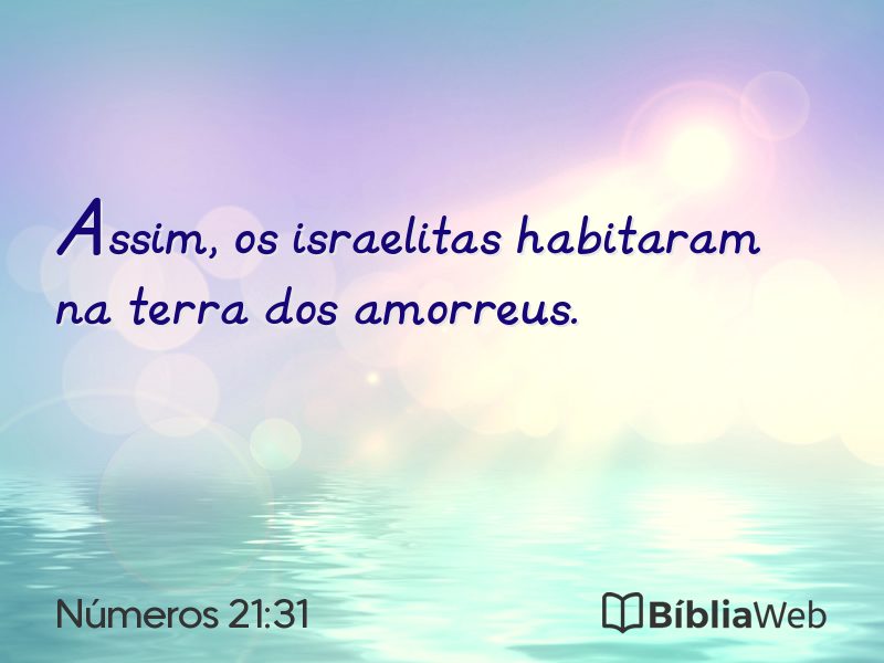 Números 21:31 em imagem para compartilhar