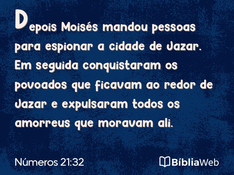 Números 21:32 em imagem para compartilhar