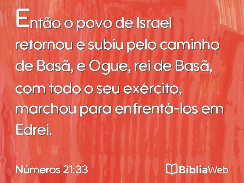 Números 21:33 em imagem para compartilhar