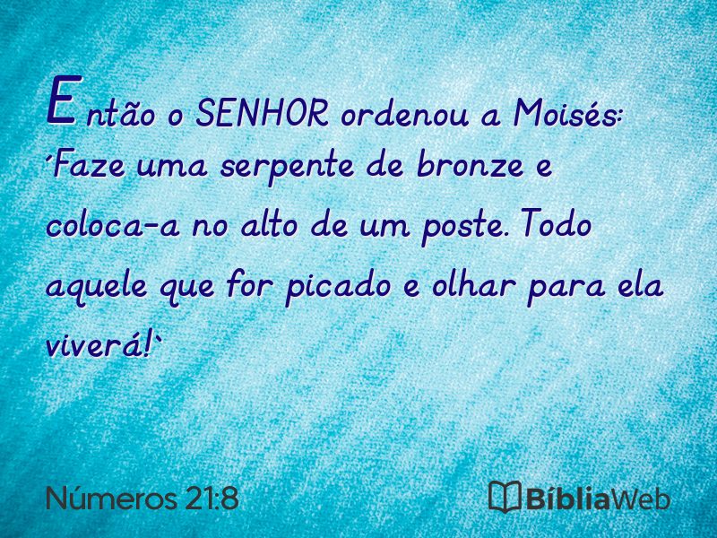Números 21:8 em imagem para compartilhar