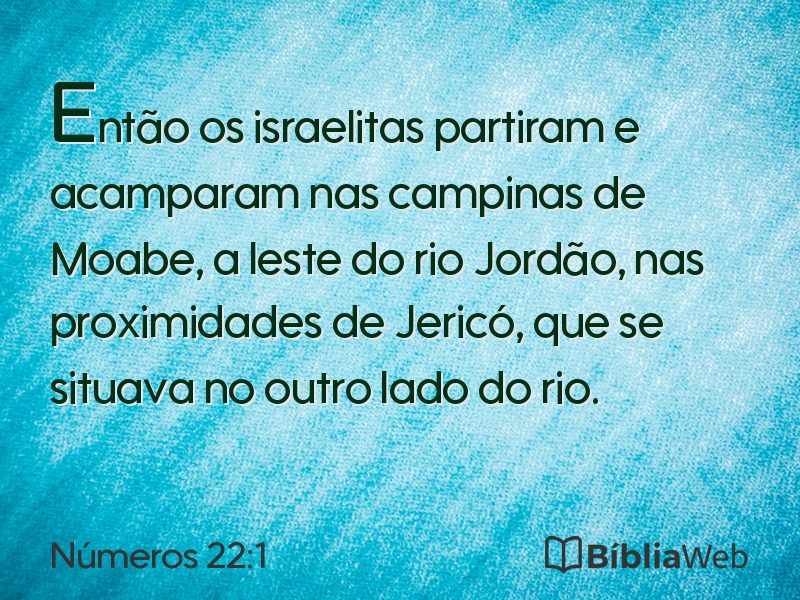 Números 22:1 em imagem para compartilhar