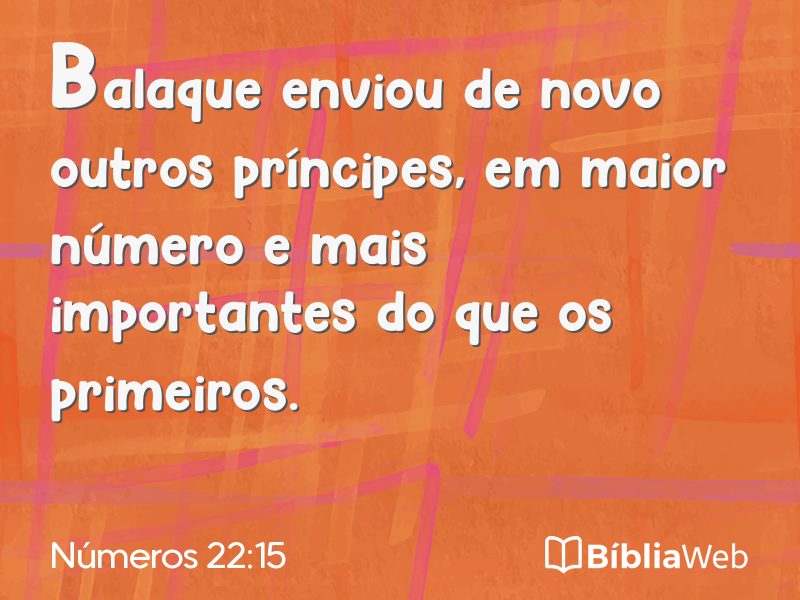 Números 22:15 em imagem para compartilhar