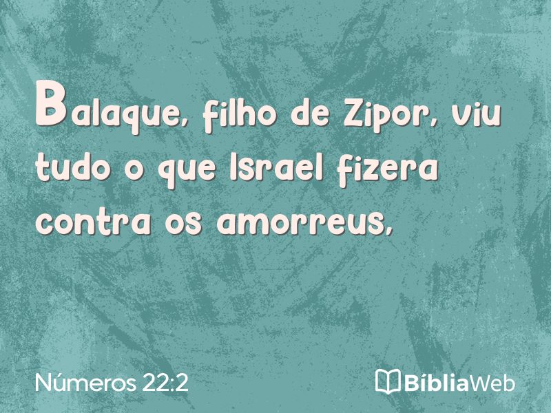 Números 22:2 em imagem para compartilhar